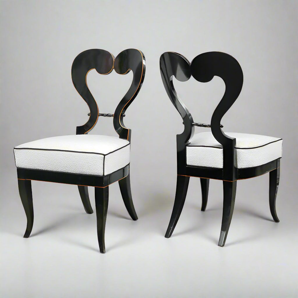 Pair of Biedermeier Side Chairs, Design by Josef Danhauser, Vienna circa 1820