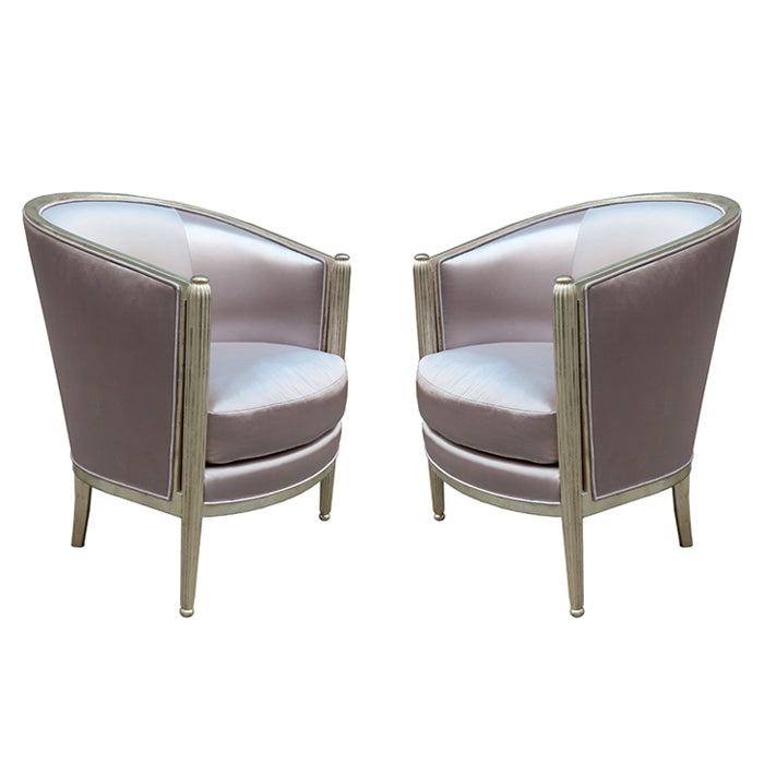 Pair Of Art Deco Giltwood Bergeres , France 1930&