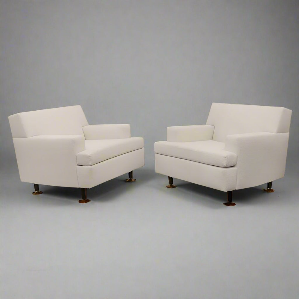 Pair of Marco Zanuso " Square " Armchairs for Arflex , Italy 1960's