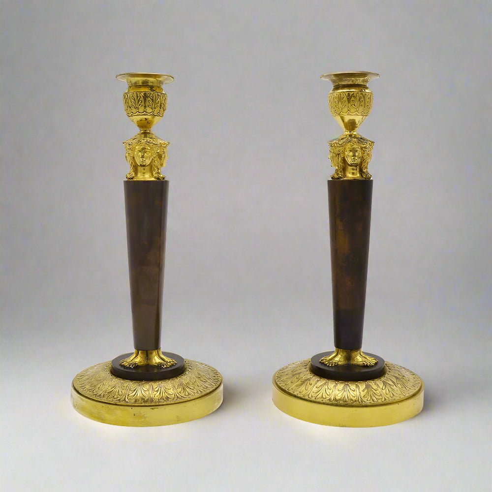 Pair of Empire "Retour d' Egypt" Candlesticks