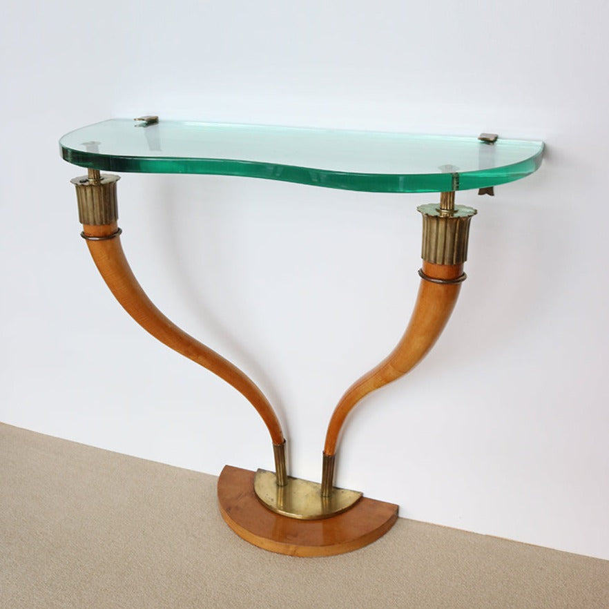 Italian Mid-Century Wall Mounted Console