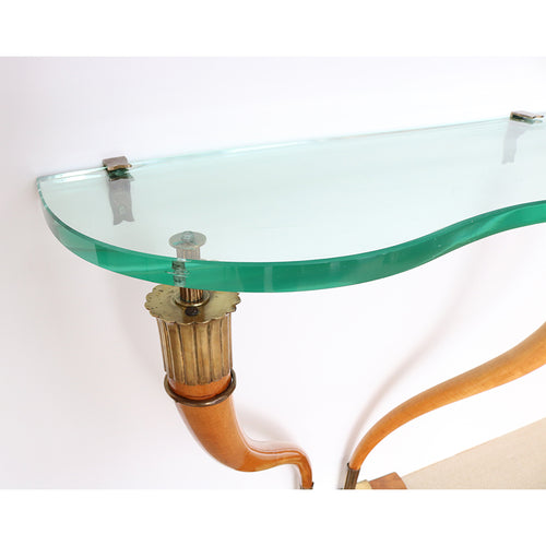 Italian Mid-Century Wall Mounted Console