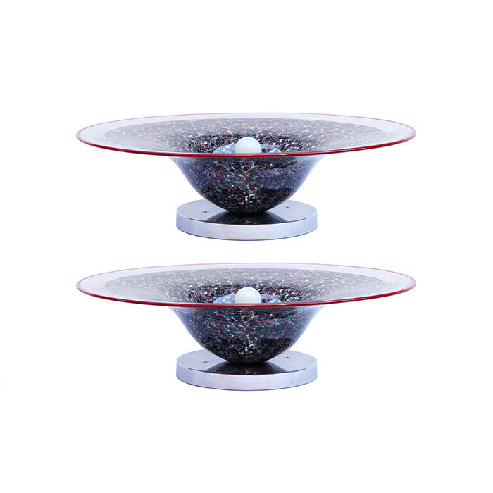 Pair of Italian Art Glass Table Lamps by Gae Aulenti, Italy 1960s