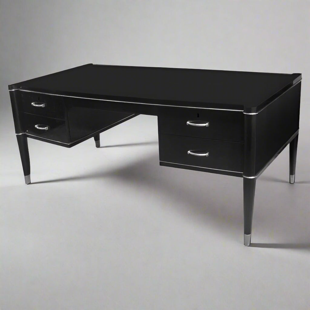 Ebonized Ambassador Desk in the style of De Coene Frères