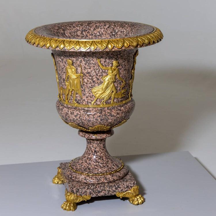 Granite Crater Vase, German or Swedish, around 1830