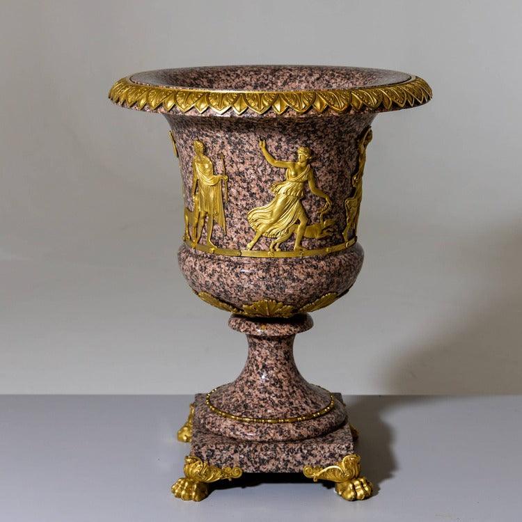 Granite Crater Vase, German or Swedish, around 1830