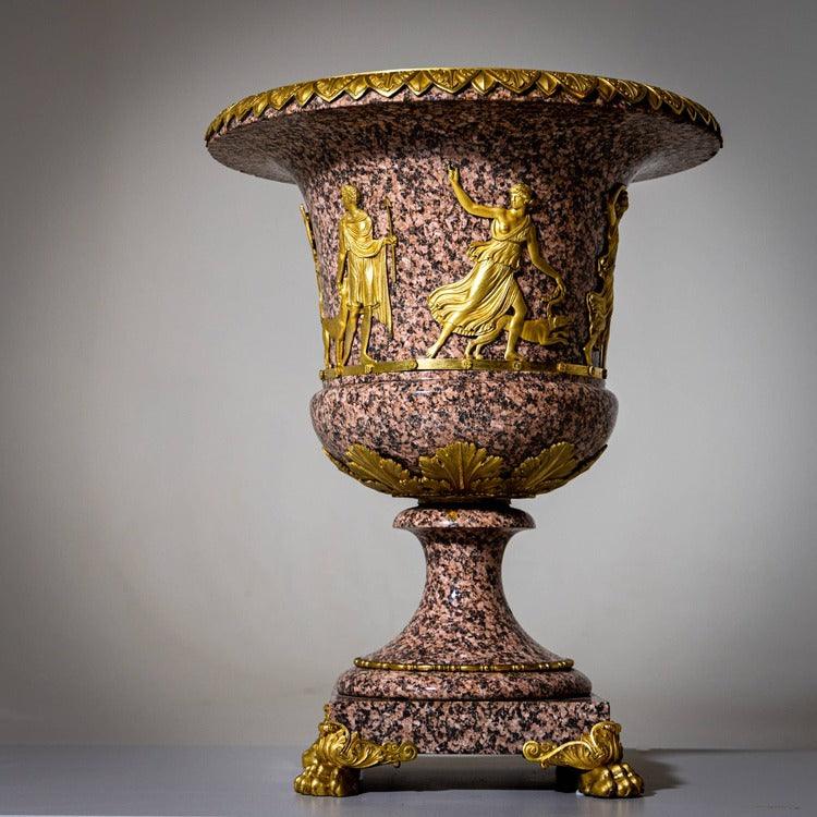 Granite Crater Vase, German or Swedish, around 1830