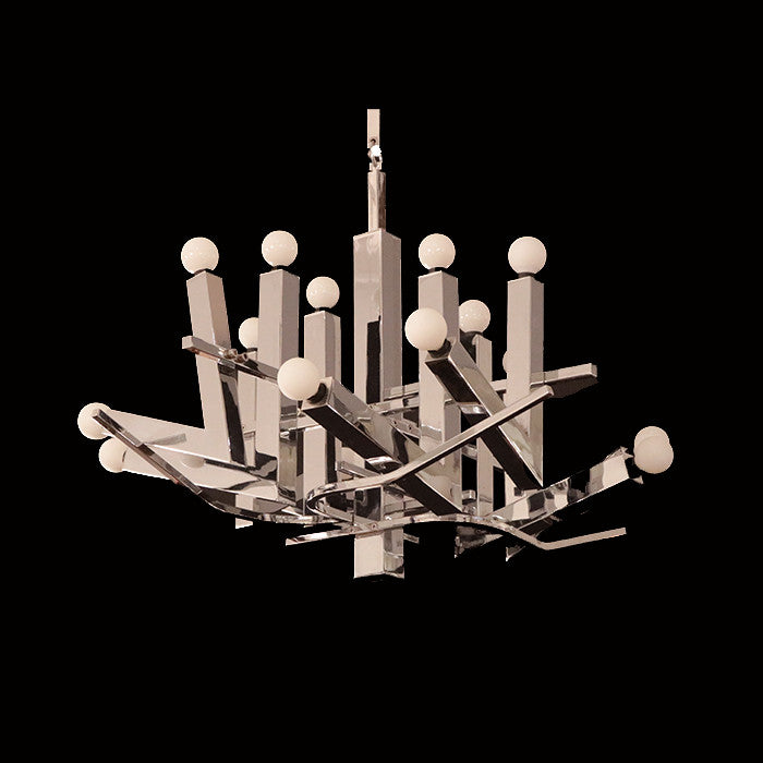 Italian Modernist Sixteen Light Chandelier