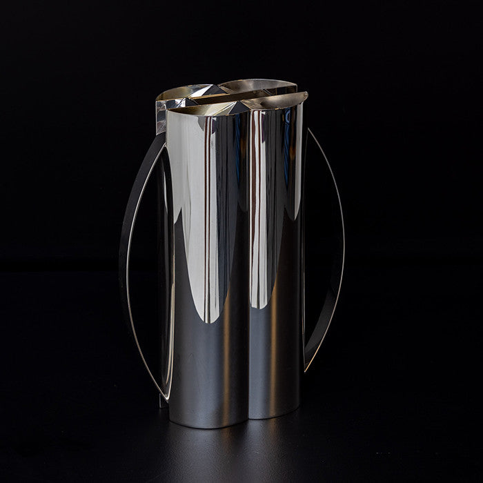 Pair of Sterling Silver Interlocking Carafes