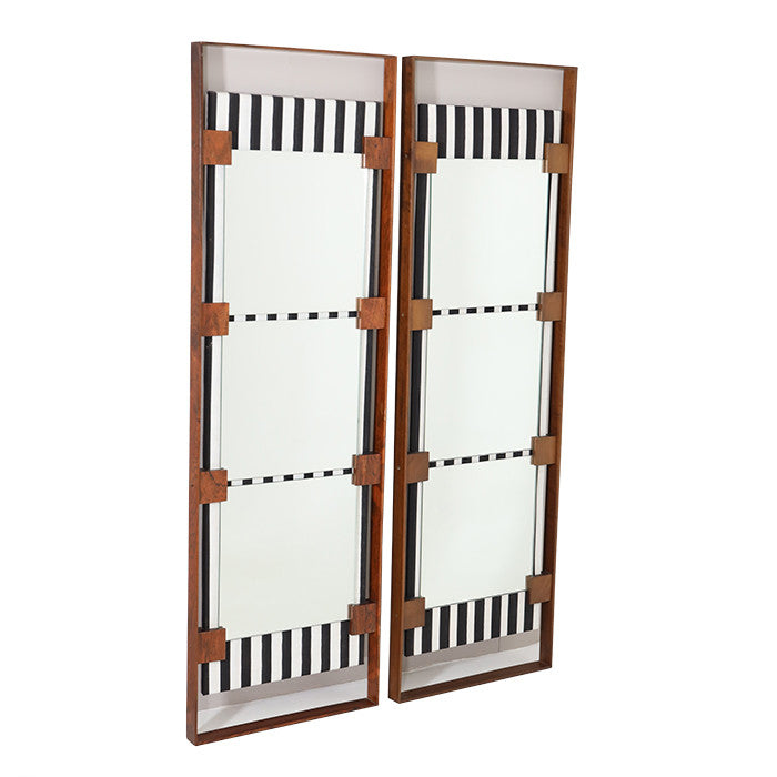 Pair of Modernist Italian Mirrors