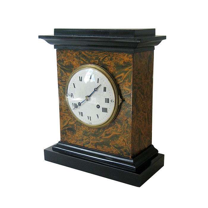 Biedermeier Period Mantel Birch Clock Austria circa 1820
