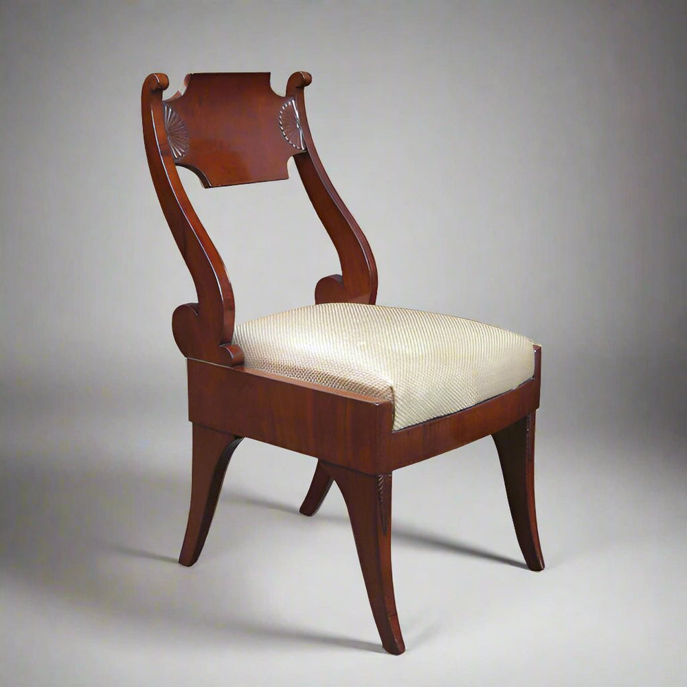 Set Six Neoclassical Mahogany Chairs circa 1840