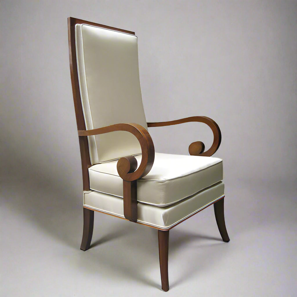 Single Art Deco Tall Back Armchair