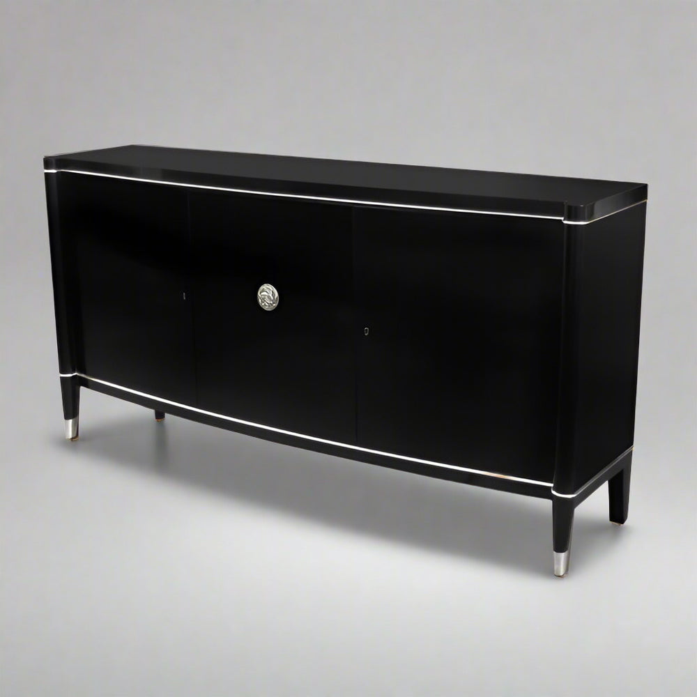 Art Deco Ebonized Sideboard by De Coene Frères,  Belgium 1930s
