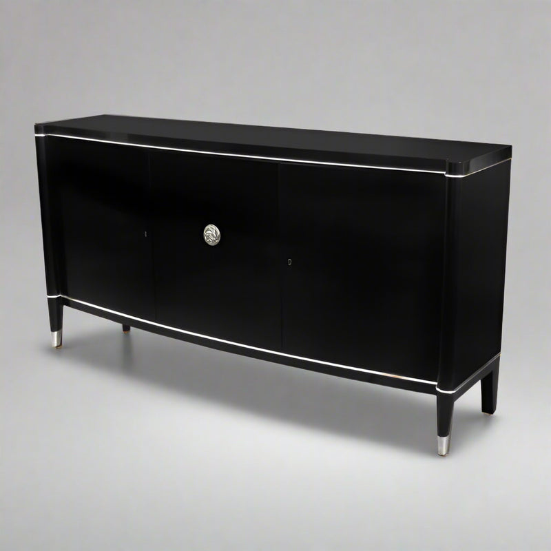 Art Deco Ebonized Sideboard by De Coene Frères,  Belgium 1930s