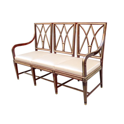 Fine Neoclassical Mahogany Bench
