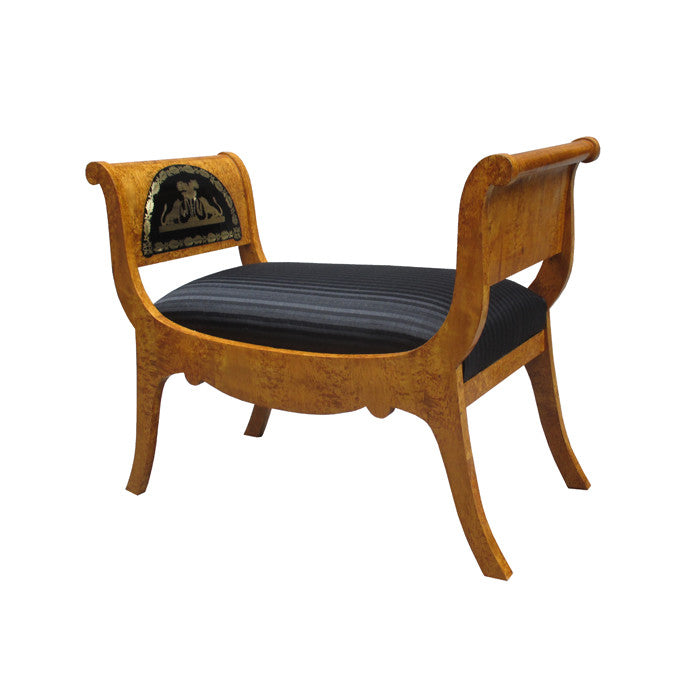 Karelian Birchwood Bench Boulle Mounts, 1850