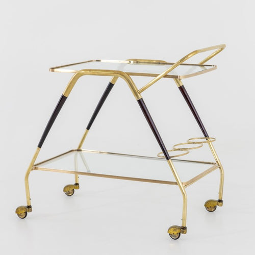 Italian Modernist Bar Cart, Italy, Circa 1950's