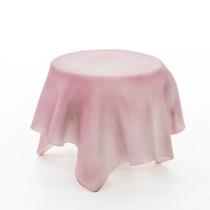 Frosted Glass Drapery Table