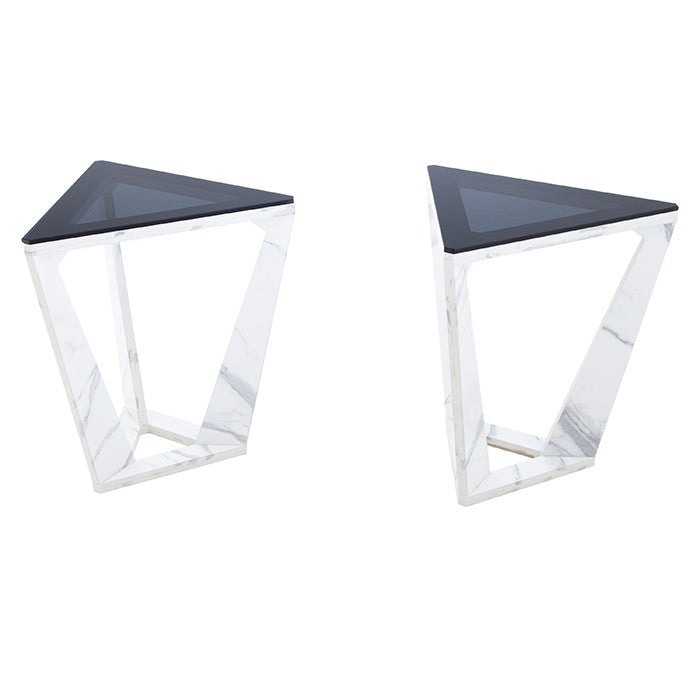 Pair of Triangular Modernist Side Tables – Karl Kemp Antiques