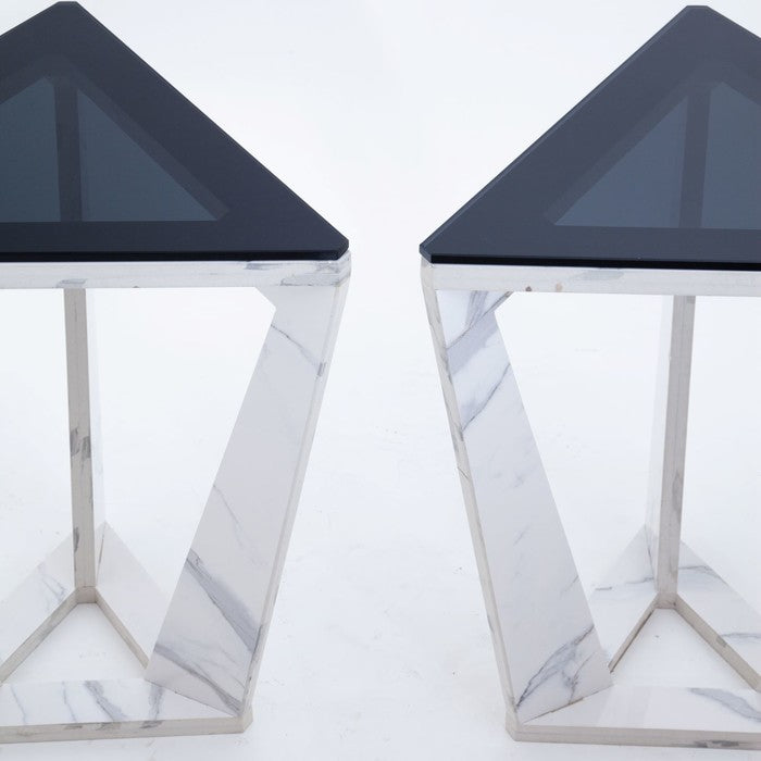 Triangular Table Dynamic Pair of Triangular Modernist Side Tables – Karl Kemp Antiques