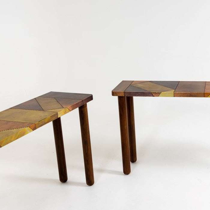 Pair of Italian Modernist Consoles by Lorenzo Burchiellaro
