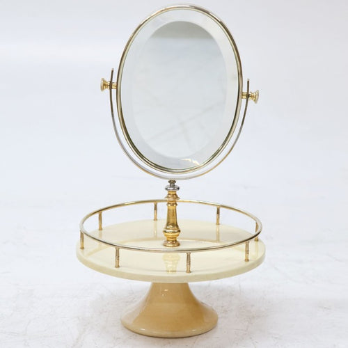 Aldo Tura Modernist Parchment Table Mirror