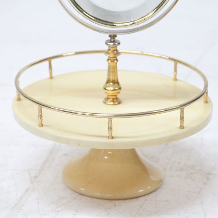 Aldo Tura Modernist Parchment Table Mirror