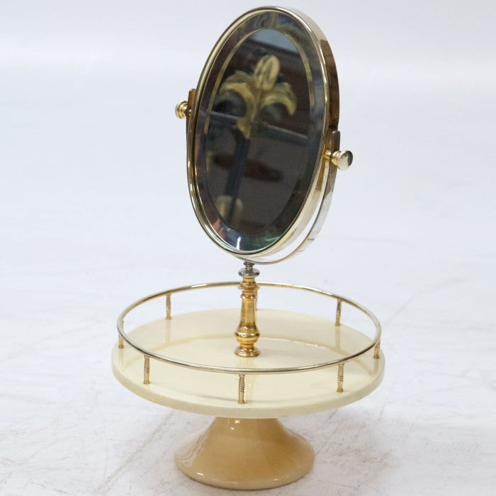 Aldo Tura Modernist Parchment Table Mirror
