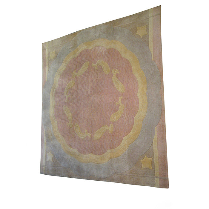 Art Deco Period Chinese Carpet circa 1930 Square Shape