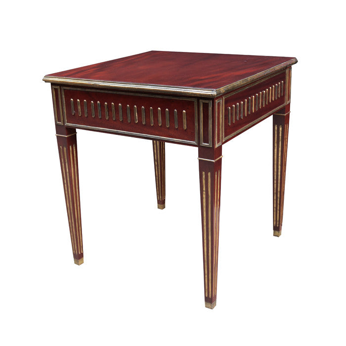 Russian Neoclassical Mahogany Brass Table from Russia 1850
