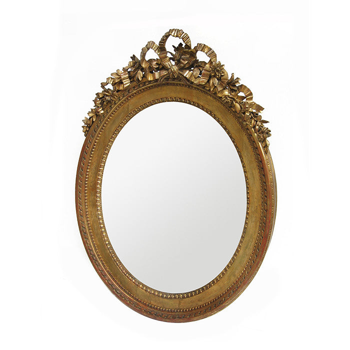 Oval Louis XVI Giltwood Miror