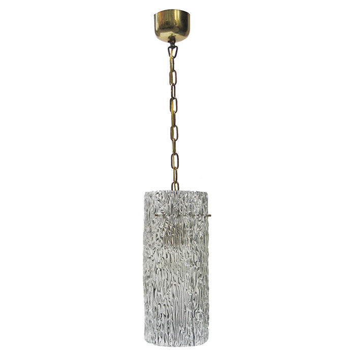 Orrefors Modernist Crystal Pendant Lantern Sweden circa 1950