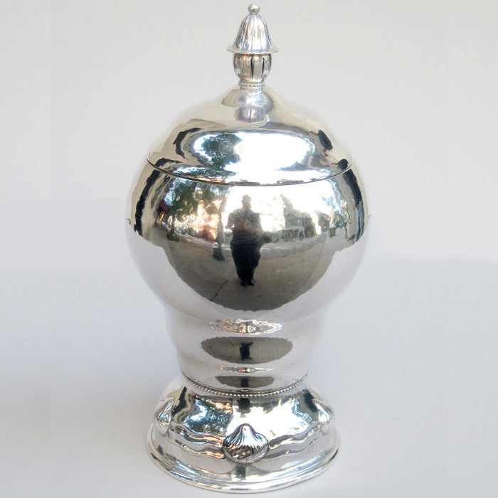 Art Deco Period Sterling Silver Covered Vase Germany circa 1930