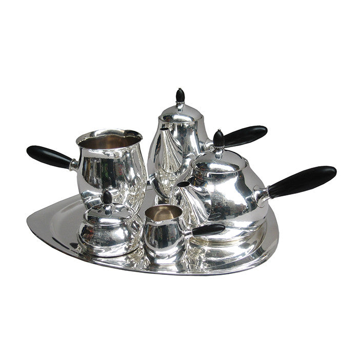 Georg Jensen Six Piece Sterling Silver Tea and Coffee Service Denmark 1915