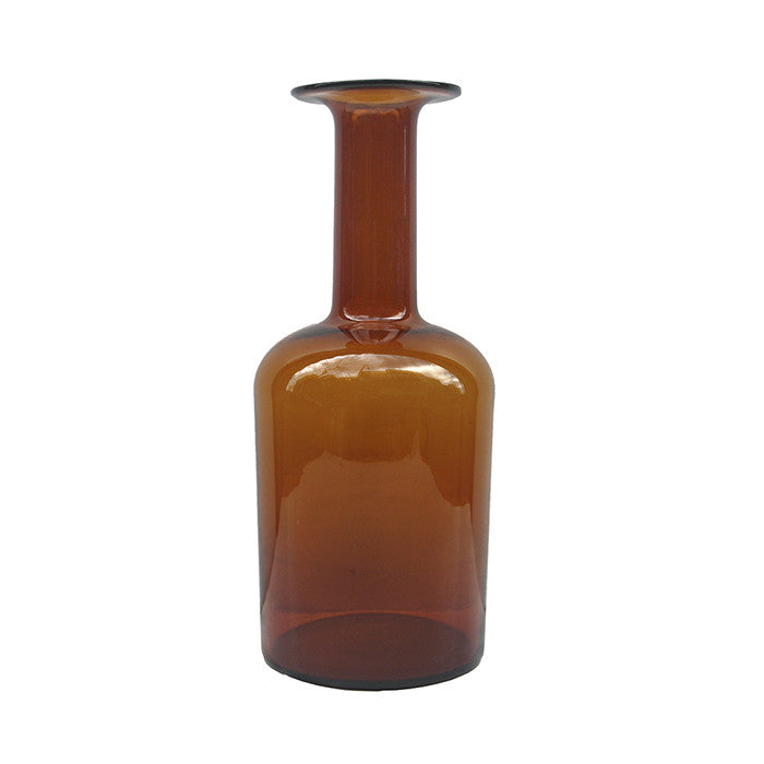 “Gulvasa” Glass Vase by Otto Bauer for Holmgaard Sweden circa 1950