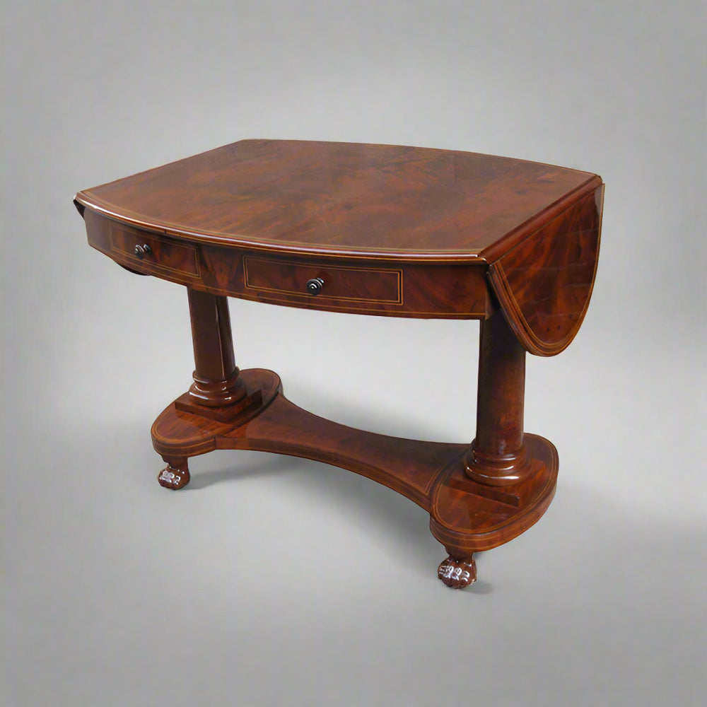 Biedermeier Period Oval Mahogany Library Table desk Germany circa 1820