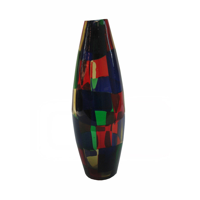 Fulvio Bianconi Art Glass for Venini "Pezzato" Vase Italy circa 1950