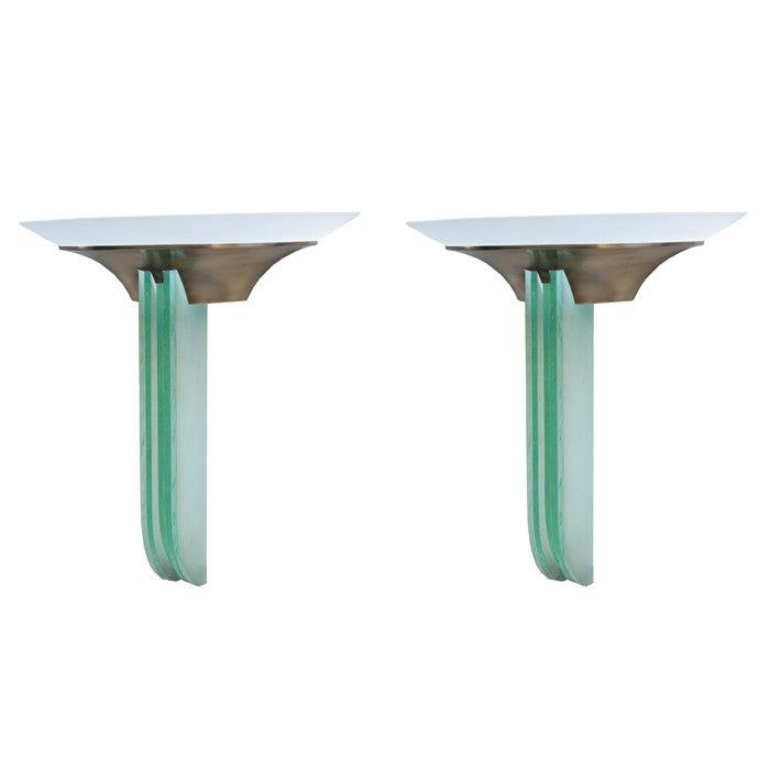 Pair Jean Perzel French Art Deco Sconces France 1930