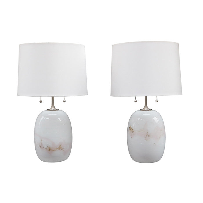Pair of Orrefors Table lamps by Michael Bang