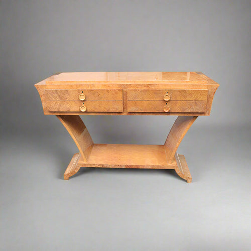 Modernist Four Drawer Console in Thuja Root