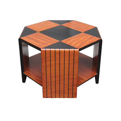 Octagonal Art Deco Two Tier Side Table
