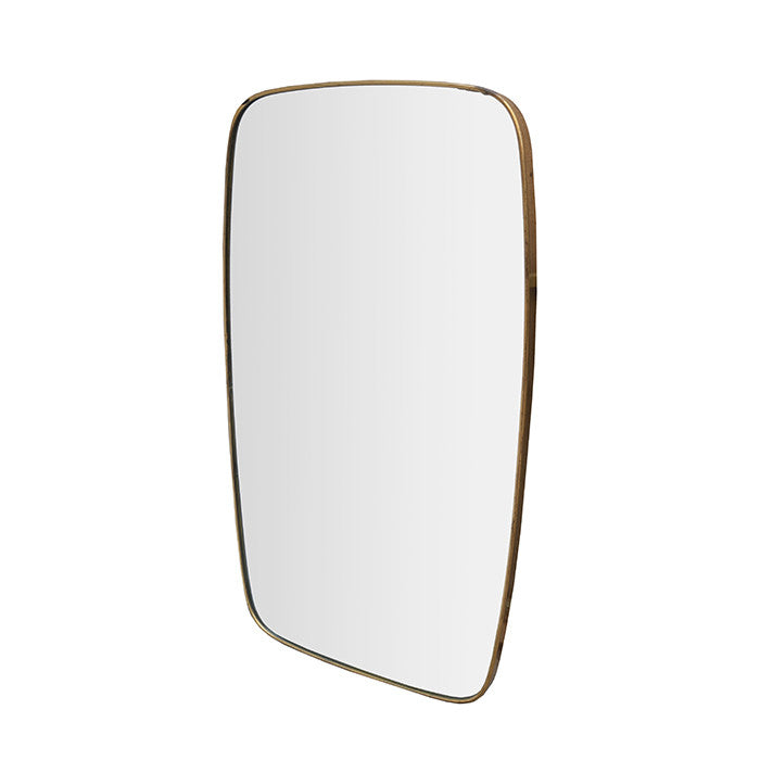 Italian Modernist Brass Mirror