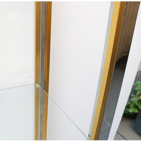 Pair of Italian Modern Brass and Chrome Etageres