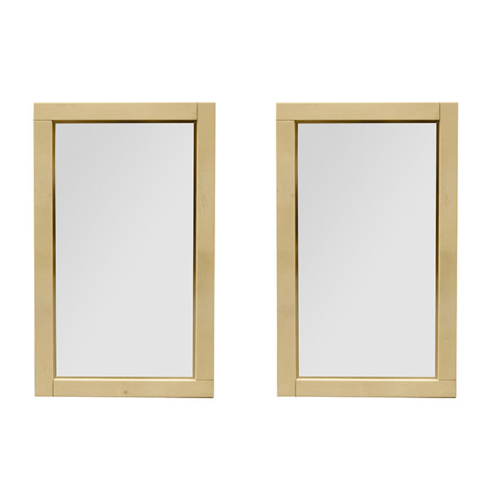 Pair of Lacquered Parchment Mirrors