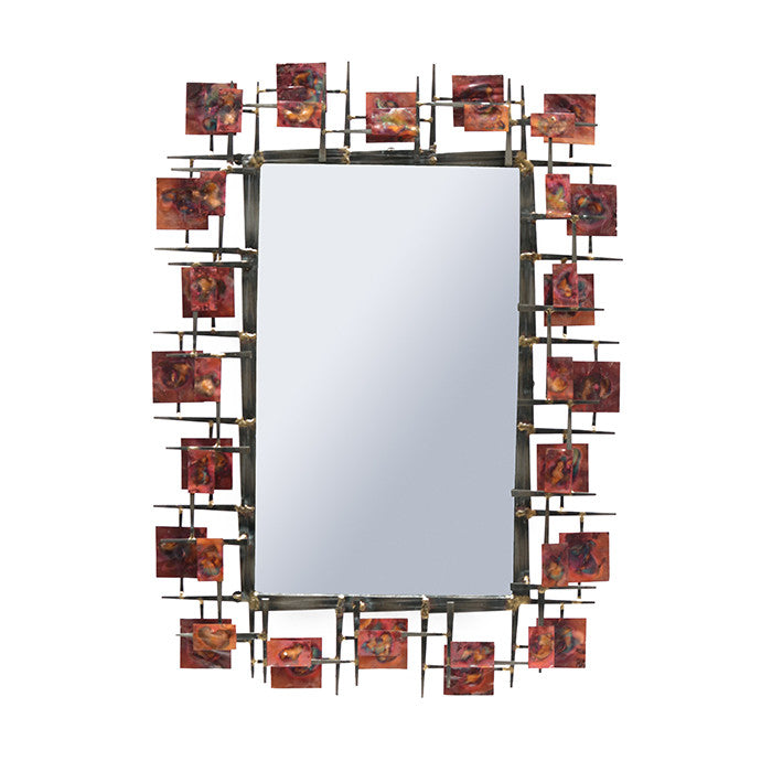 Sculptural Contemporary Brutalist Mirror